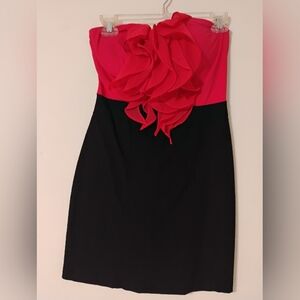 Body Central Strapless Dress Pink And Black
